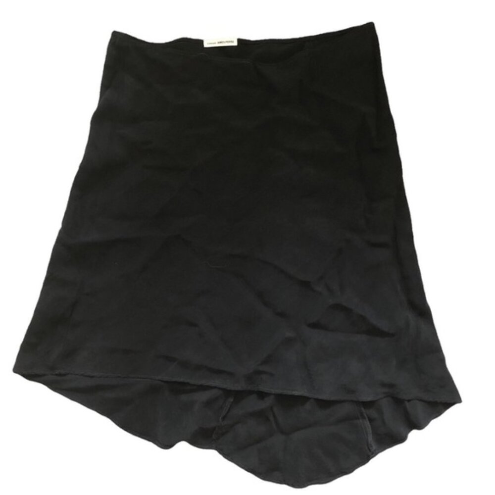 Standard James Perse Black Aysmmetrical Midi Skirt
